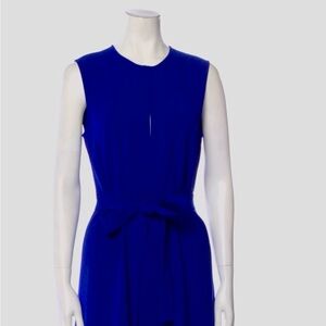 Royal blue Theory belted a-line dress